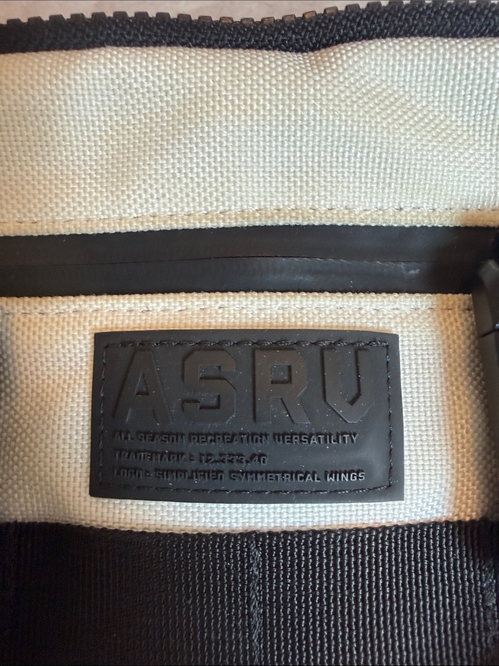 ASRV Cordura Waterproof Crossbody Chest Bag Pack Off-White/Black - Picture 2 of 5